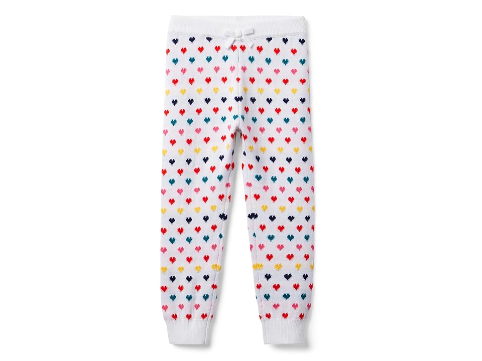 Janie and Jack Rainbow Heart Sweater Pants (Toddler/Little Kid/Big Kid) (White) Girl's Clothing INTERNATIONAL SHIPPING