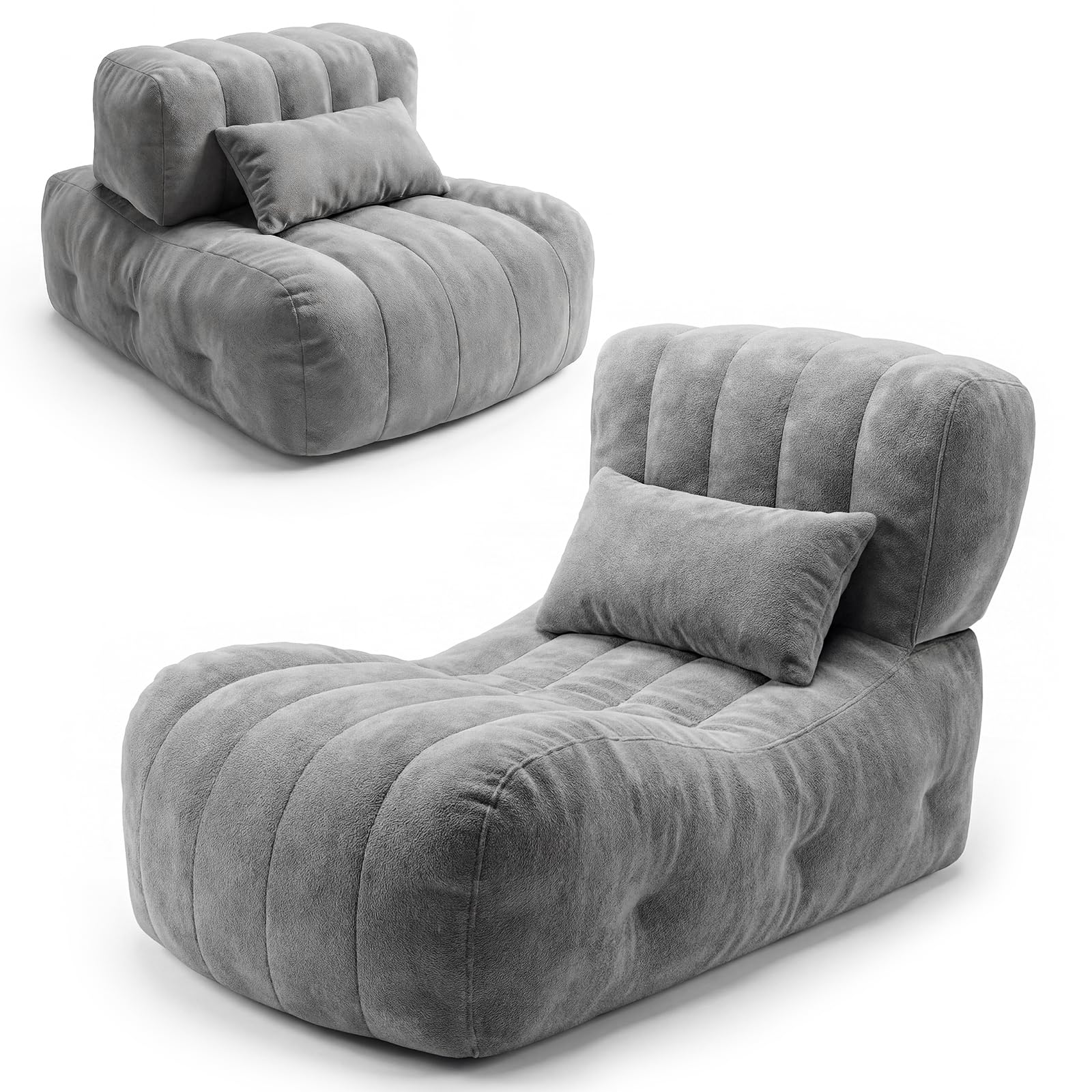 Gosopha Bean Bag Chair for Adults, Plush Beanbag Sofa Couch with Memory Foam Filler, Machine Washable Cover, Comfy Loung — deal on Shopping With Noya