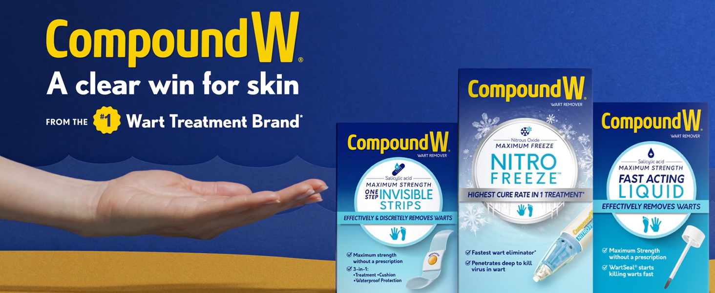 Compound W Wart Remover Maximum Strength One Step Pads with Salicylic Acid, 14 Medicated Pads