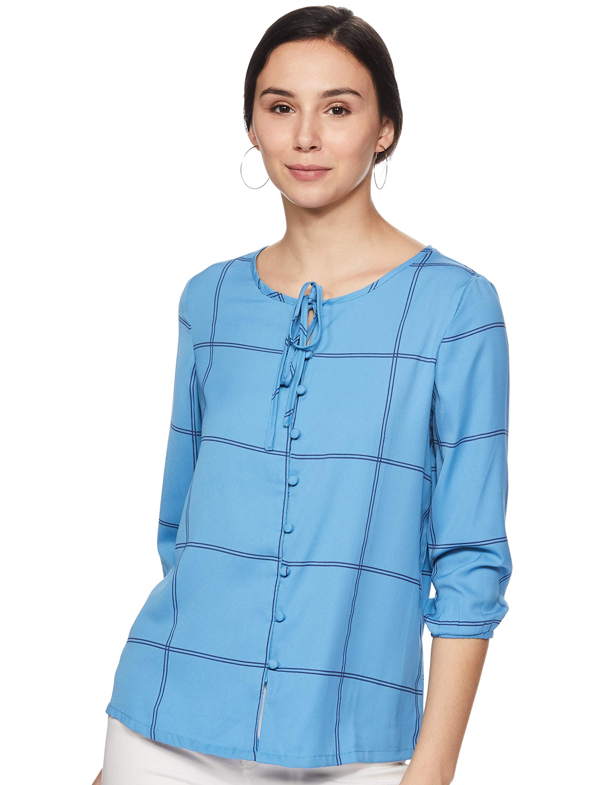 Amazon Brand - Symbol Women's Checkered Regular Fit Blouse