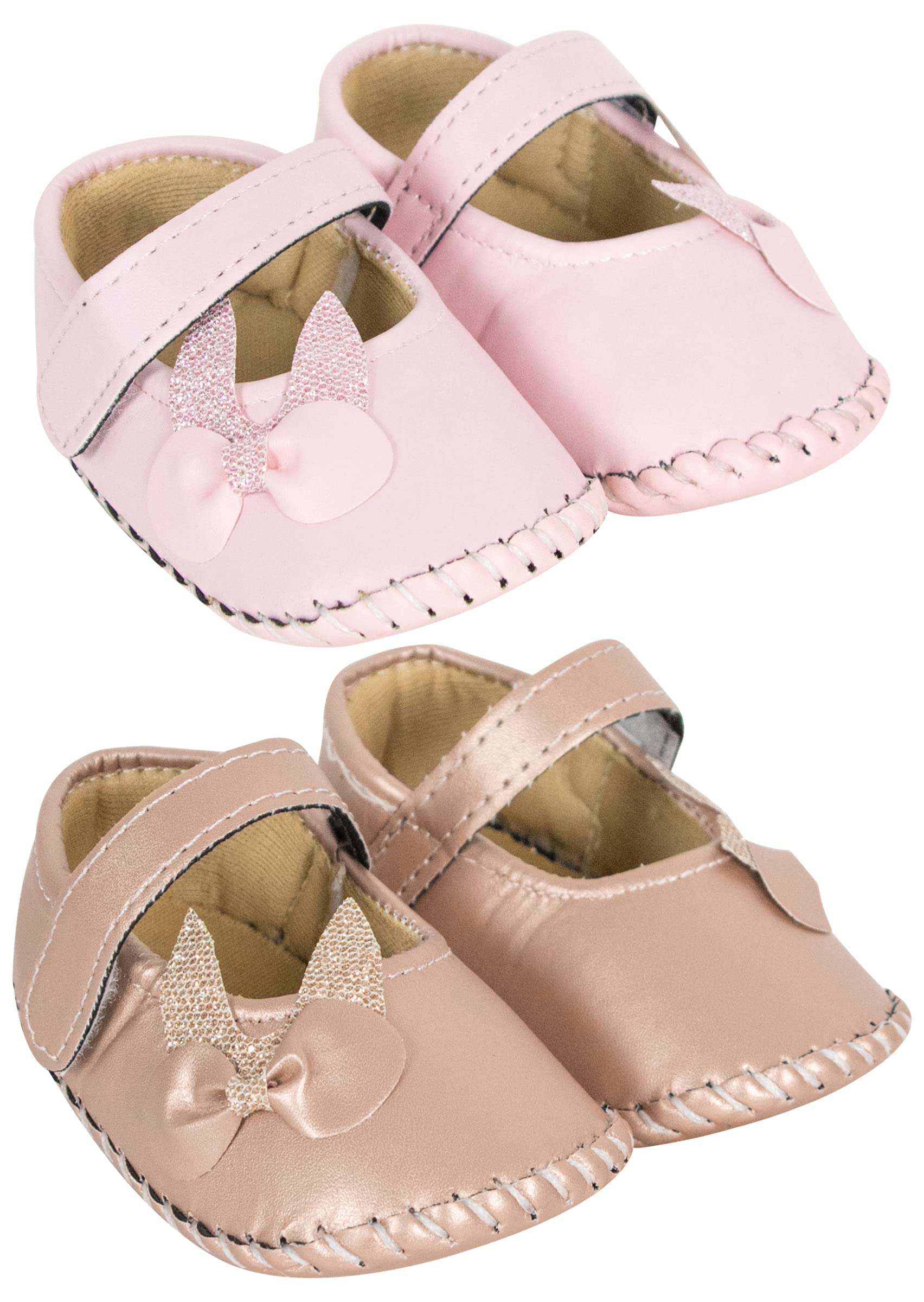 Neska Moda Set Of 2 Pair Baby Girls Synthetic Leather Baby Sandal Booties For 0 To 6 Months (Pink,Brown) -BT909andBT910 (B09MN4JNJC) Amazon Price History, Amazon Price Tracker