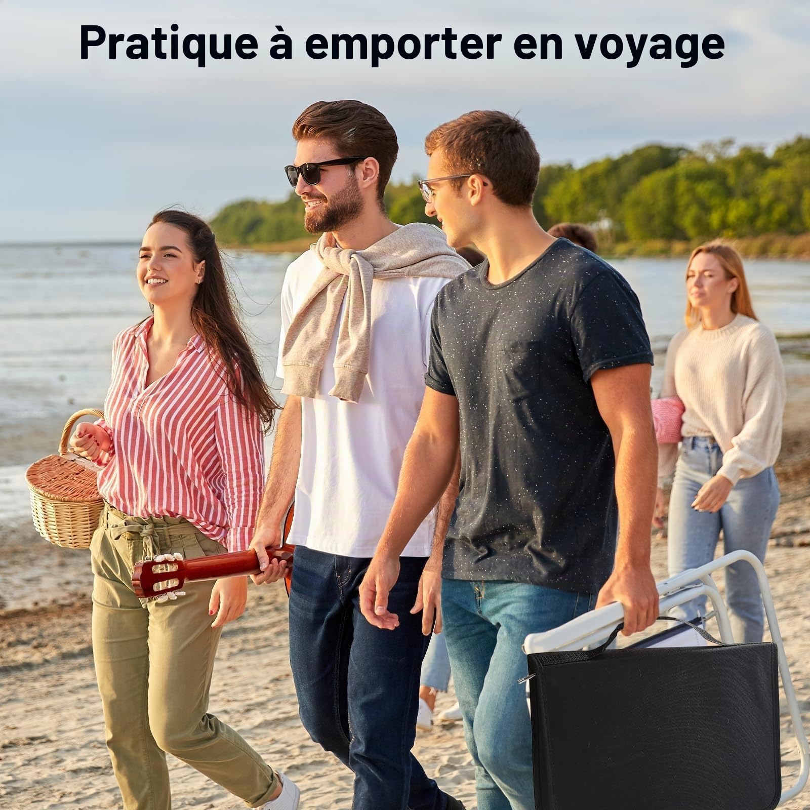 Couverts de Camping en Acier Inoxydable pour 4 Personnes avec cuillère, Fourchette, Couteau, Assiette Clip