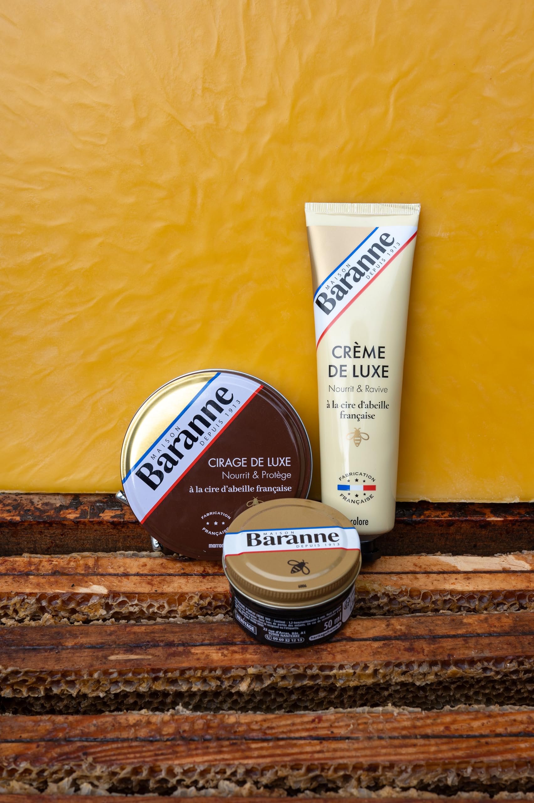 Crème Cirage Marine Cire D'Abeille Française Entretien Chaussure Cuir 50mL