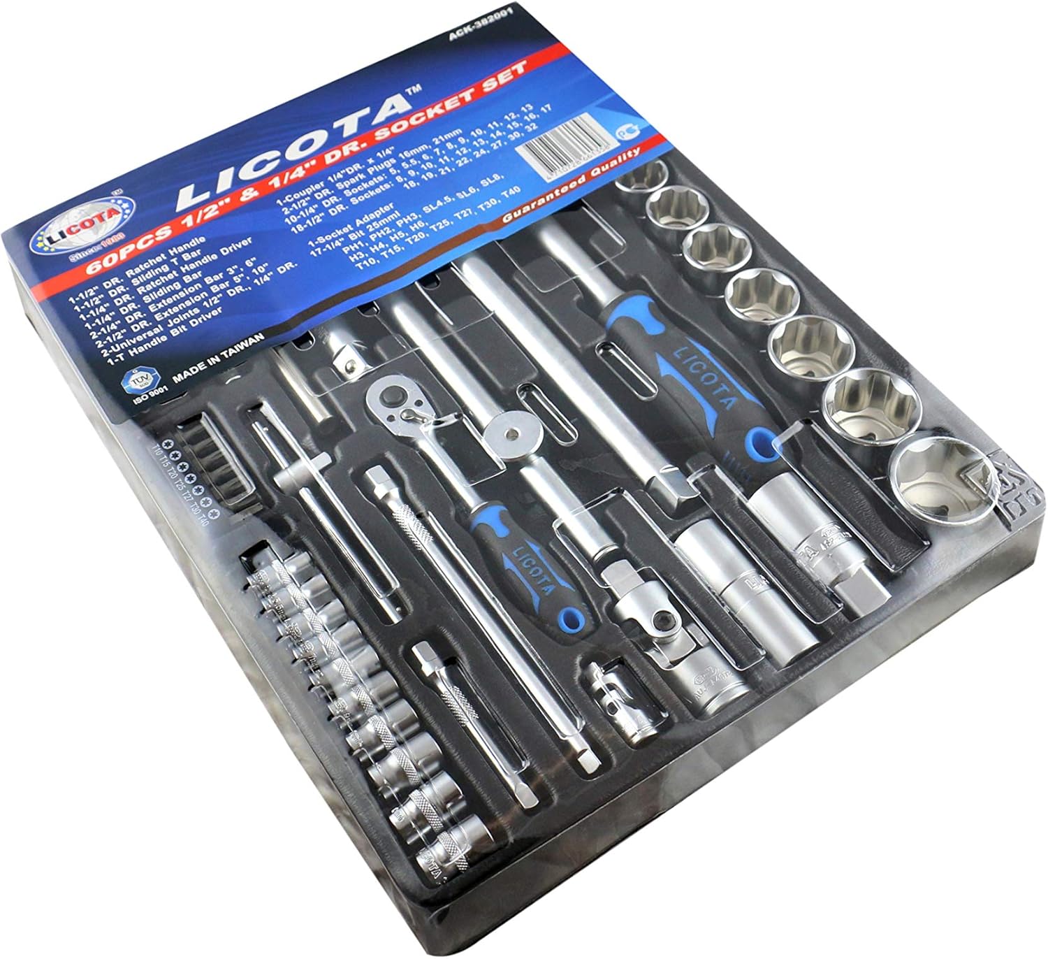 LICOTA 60PC 1/2" & 1/4" DR. SUPER LOCK SOCKET SET Amazon.de Baumarkt
