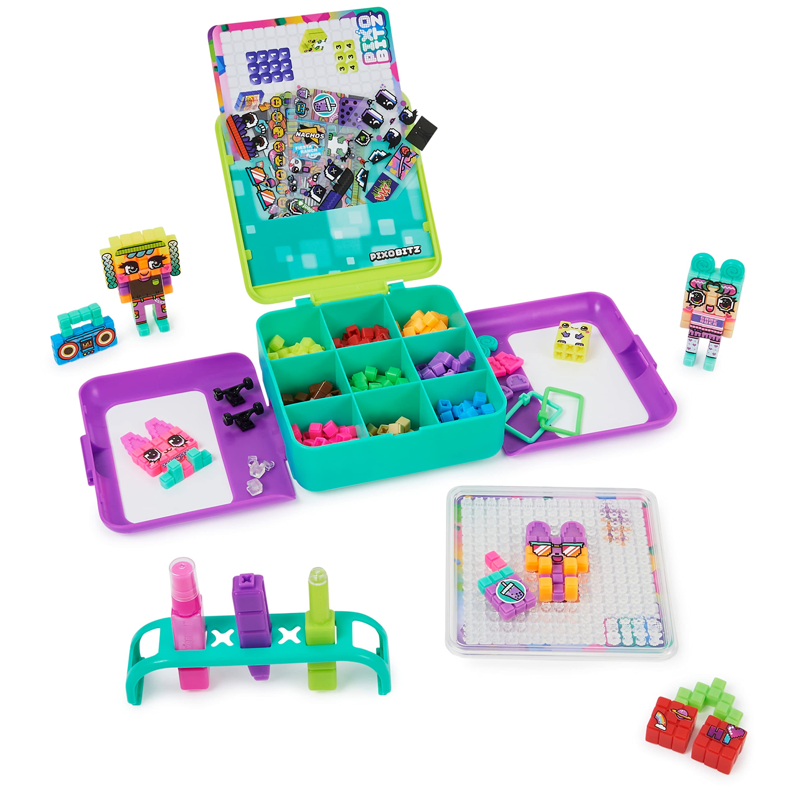 Paw Patrol Pixobitz Studio | Gioco Creativo per Bambini e Bambine | 500 bitz idroadesivi | Decorazioni e Accessori per creazioni in 3D | Giochi per Bambini dai 6 Anni in su