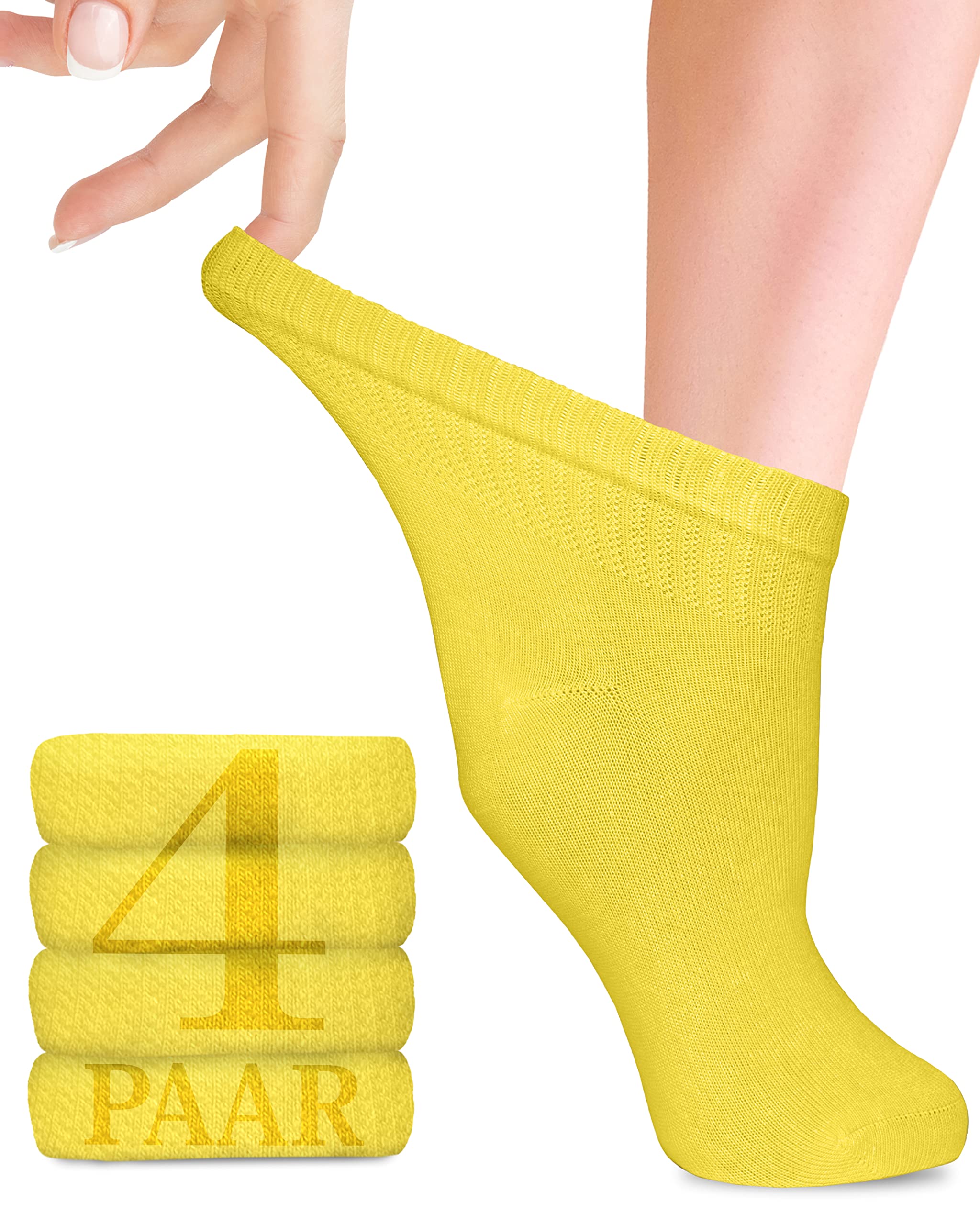 Fiera Besa Diabetiker Socken Damen – Knöchelsocken mit Viskose aus Bambuszellstoff – Weicher Komfortbund, Nahtlose Zehe, Atmungsaktive Damen-Socken, Größen 35-38/39-42