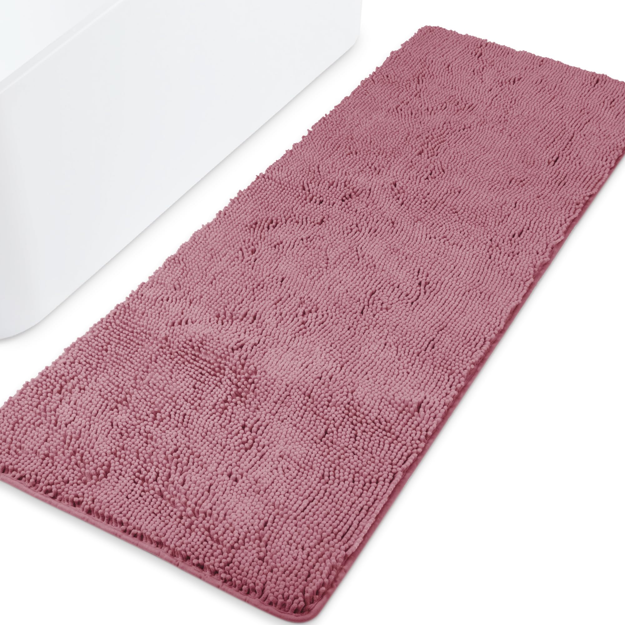 Yeaban Bathroom Runner Rugs 24"x72" Non Slip – Thick Chenille Long Bath Mat | Absorbent and Washable Extra Large Bath Rug, Soft Runner Rug for