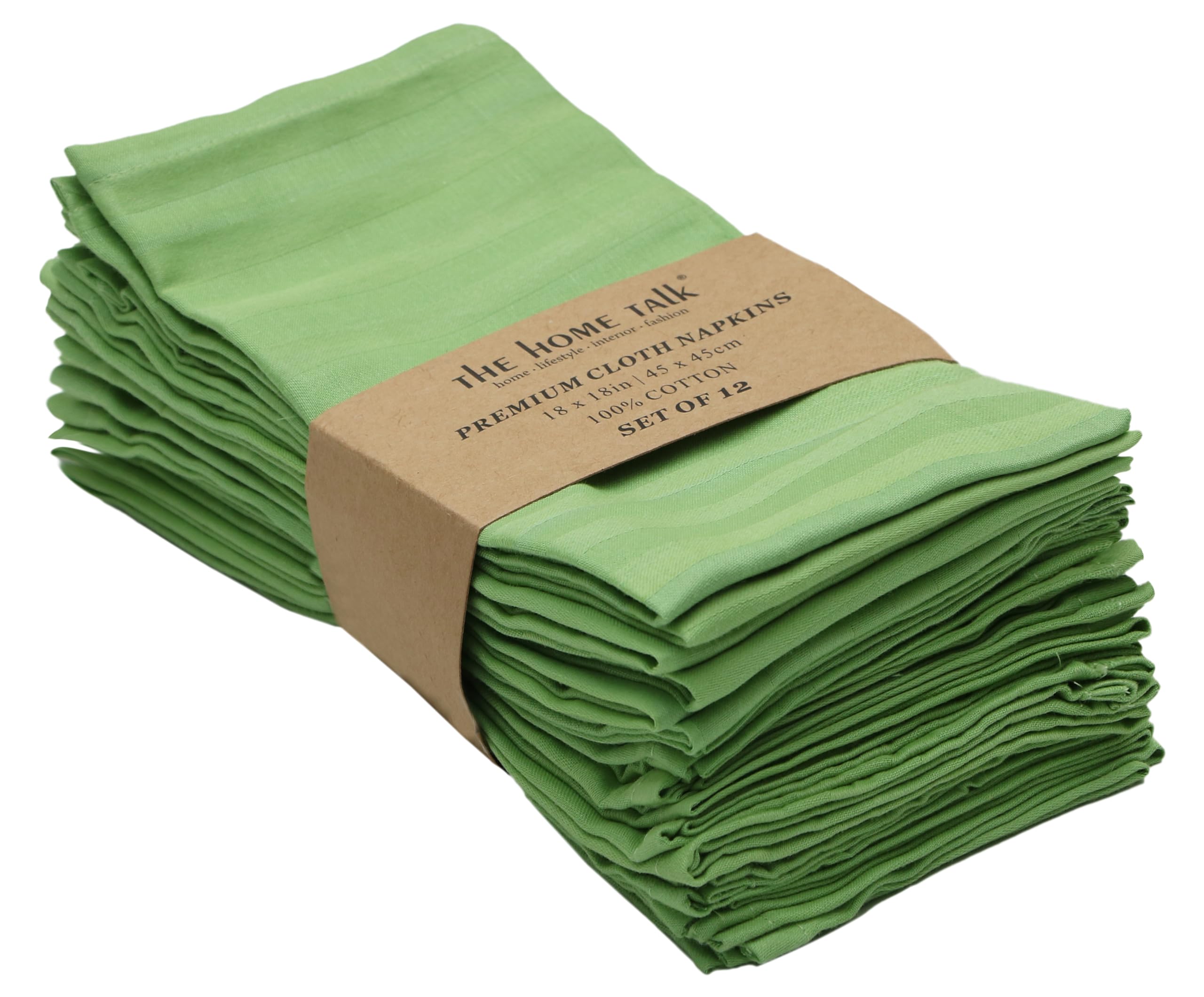 THE HOME TALK Cotton Cloth Napkins-Set of 12 (18x18 Inches)|Ultra Soft 100% Cotton Premium Dinner Napkins/Table Napkins for Home Restaurant Banquet & Hotel|Heavy Absorbent|Machine Washable & Reusable (B0D5H3LDQK) Amazon Price History, Amazon Price Tracker