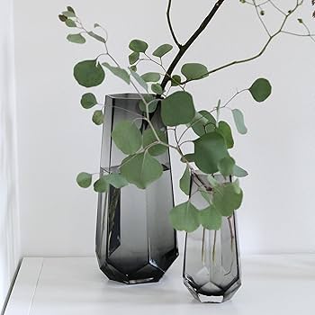 【サンゴ】波型ブラックガラス花瓶　2個セット サンゴ】波型ブラックガラス花瓶 2個セット サンゴ】波型