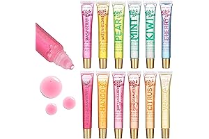 12-Piece Lip Gloss Wholesale Pack: Vitamin E and Essential Oils for Lip...