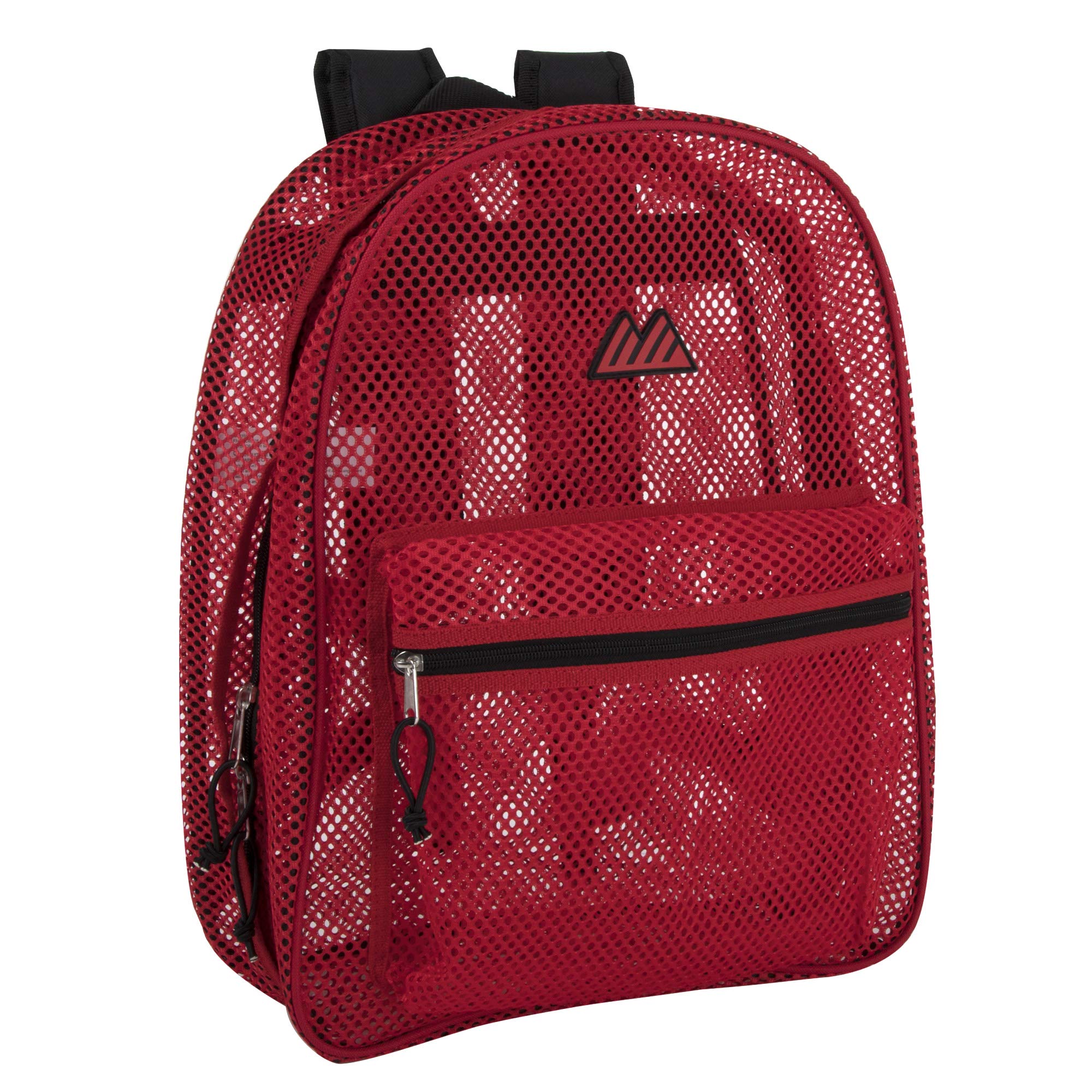 Summit Ridge Mesh Backpacks for Kids, Adults, School, Beach, and Travel, Colorful Transparent Mesh Backpacks with Padded Straps Large
