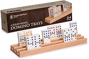 Yellow Mountain Imports Premium Beechwood Domino Racks for Chickenfoot