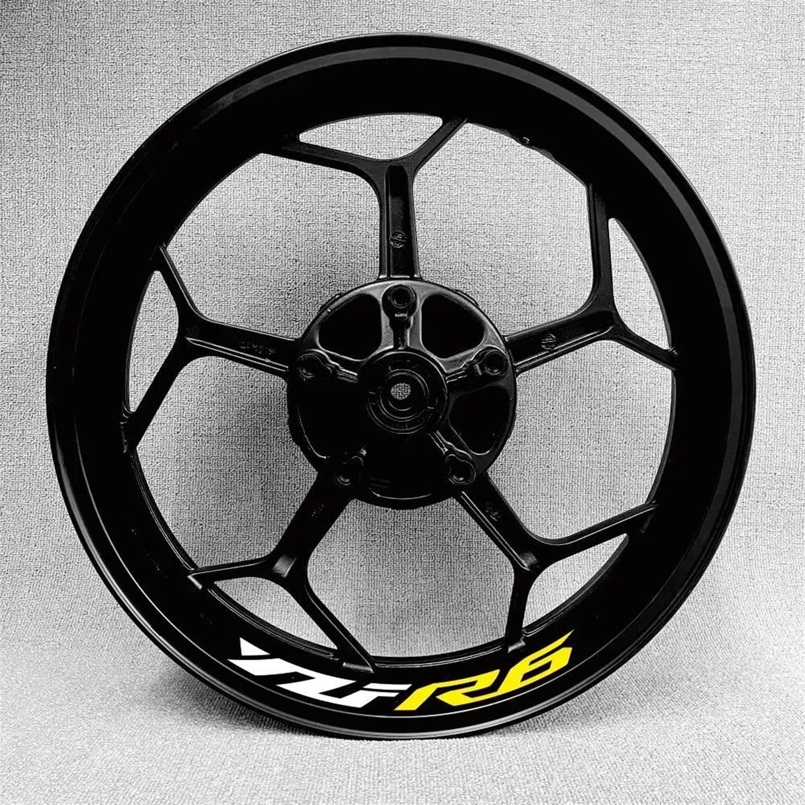Stickers Motorcycle Wheel Stickers Night Reflective Decorative Rim for Yamaha YZFR6 YZF R6(Style 12)