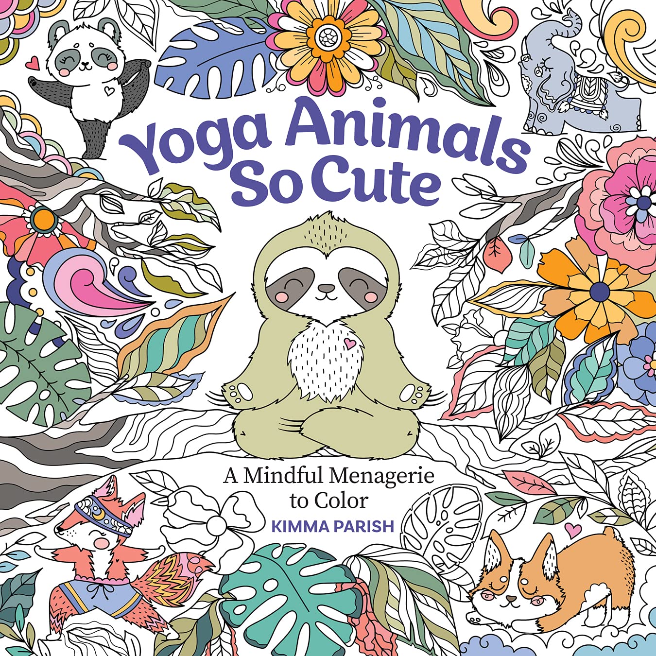 Yoga Animals So Cute: A Mindful Menagerie to Color