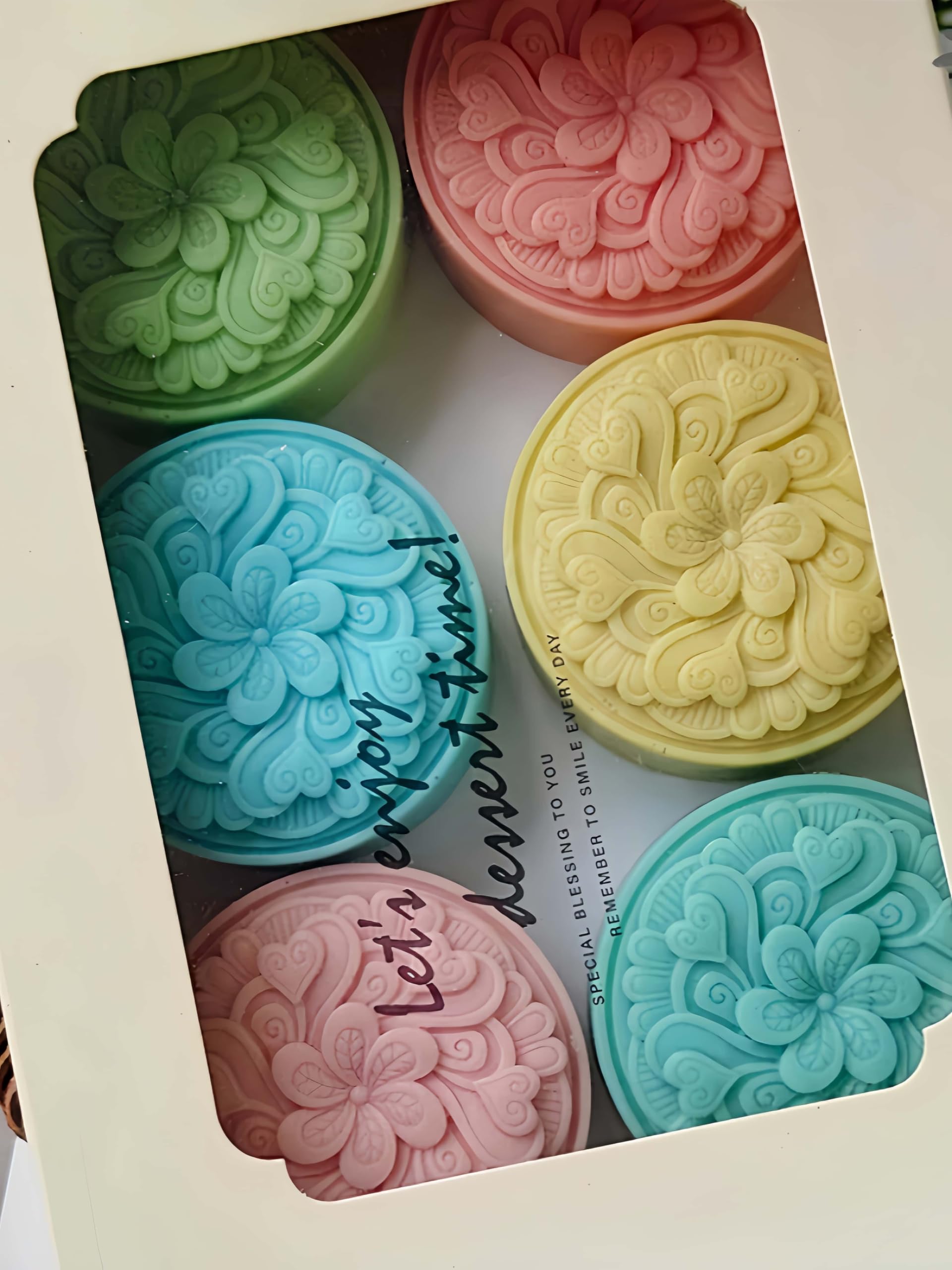 Molde de jabón de plumas de pavo real, moldes redondos de silicona para jabón natural, cera perfumada, pastel, molde difusor de yeso aromático