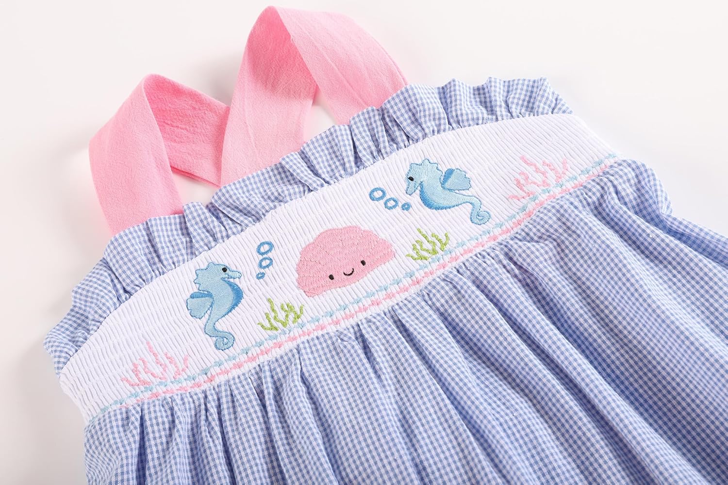 Lil cactus Girls Baby and Toddler Smocked & Tiered Cotton Dress - Summer Sundress, Boutique Lightweight Outfit for Girls