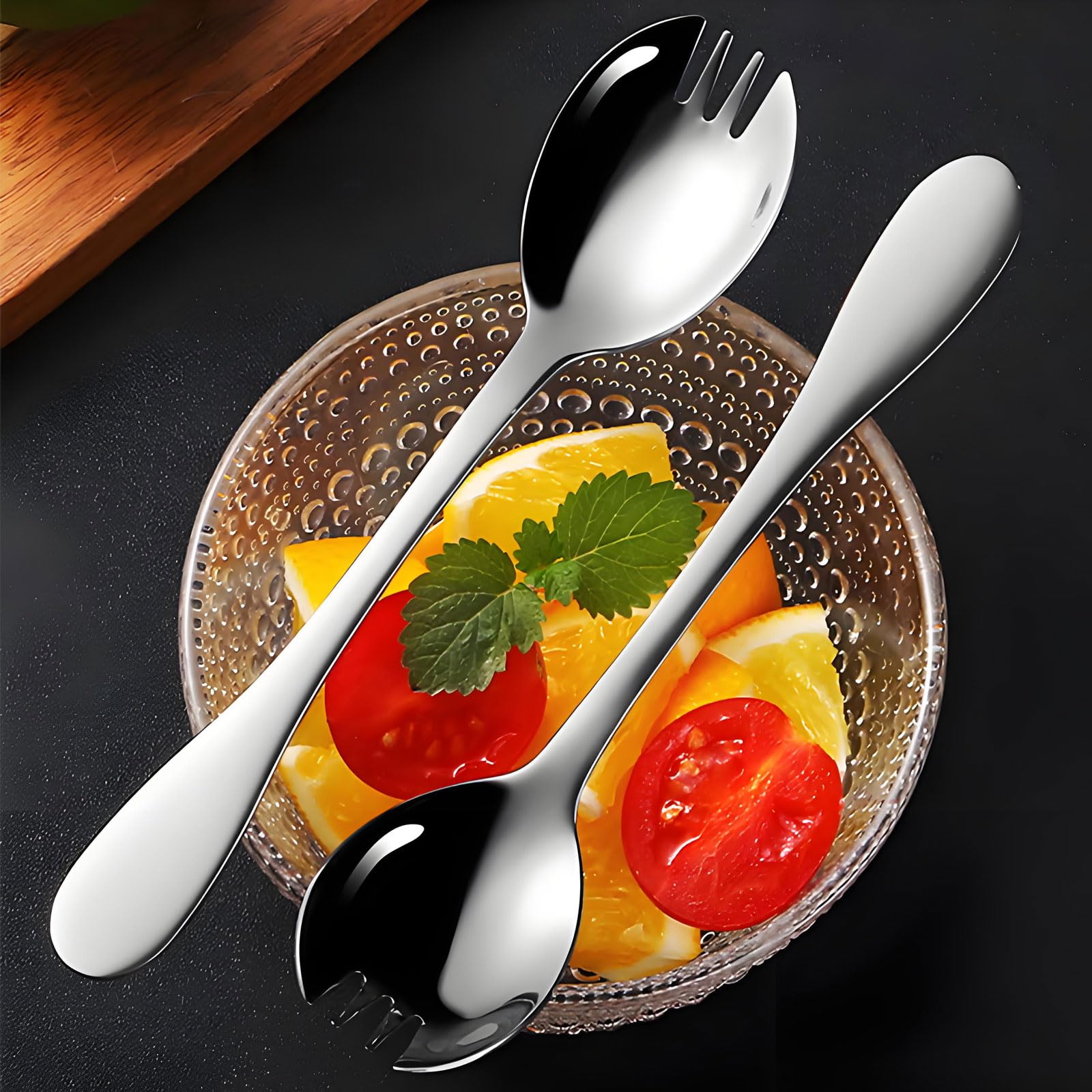 Set Posate Da Insalata 4 Pezzi - Acciaio Inox, 20cm, Per Cucina, Ristorante E Feste - Foto 13