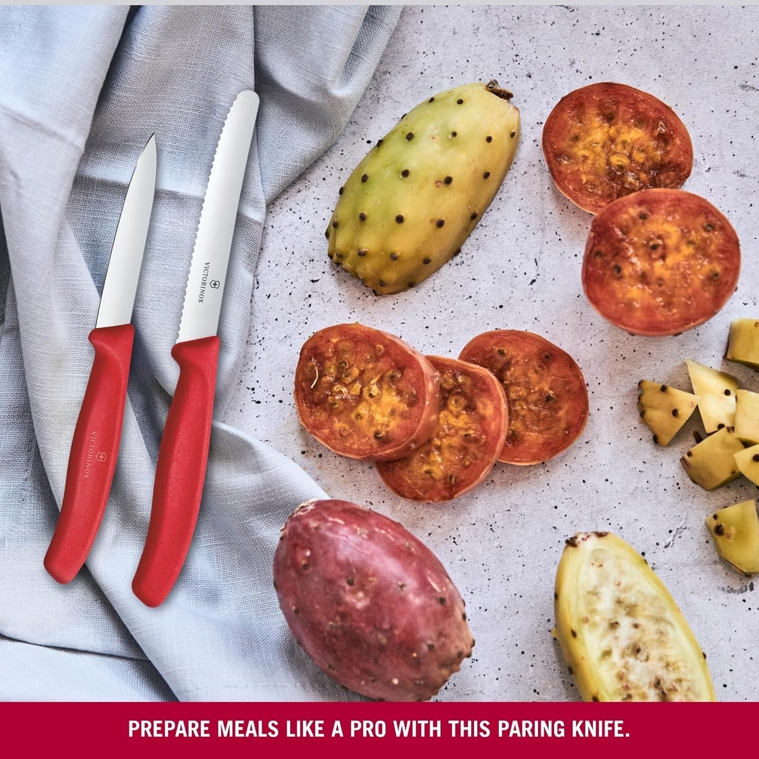 Victorinox Swiss Classic 2 Piece Set with Serrated and Straight Edge Paring Knives - Red