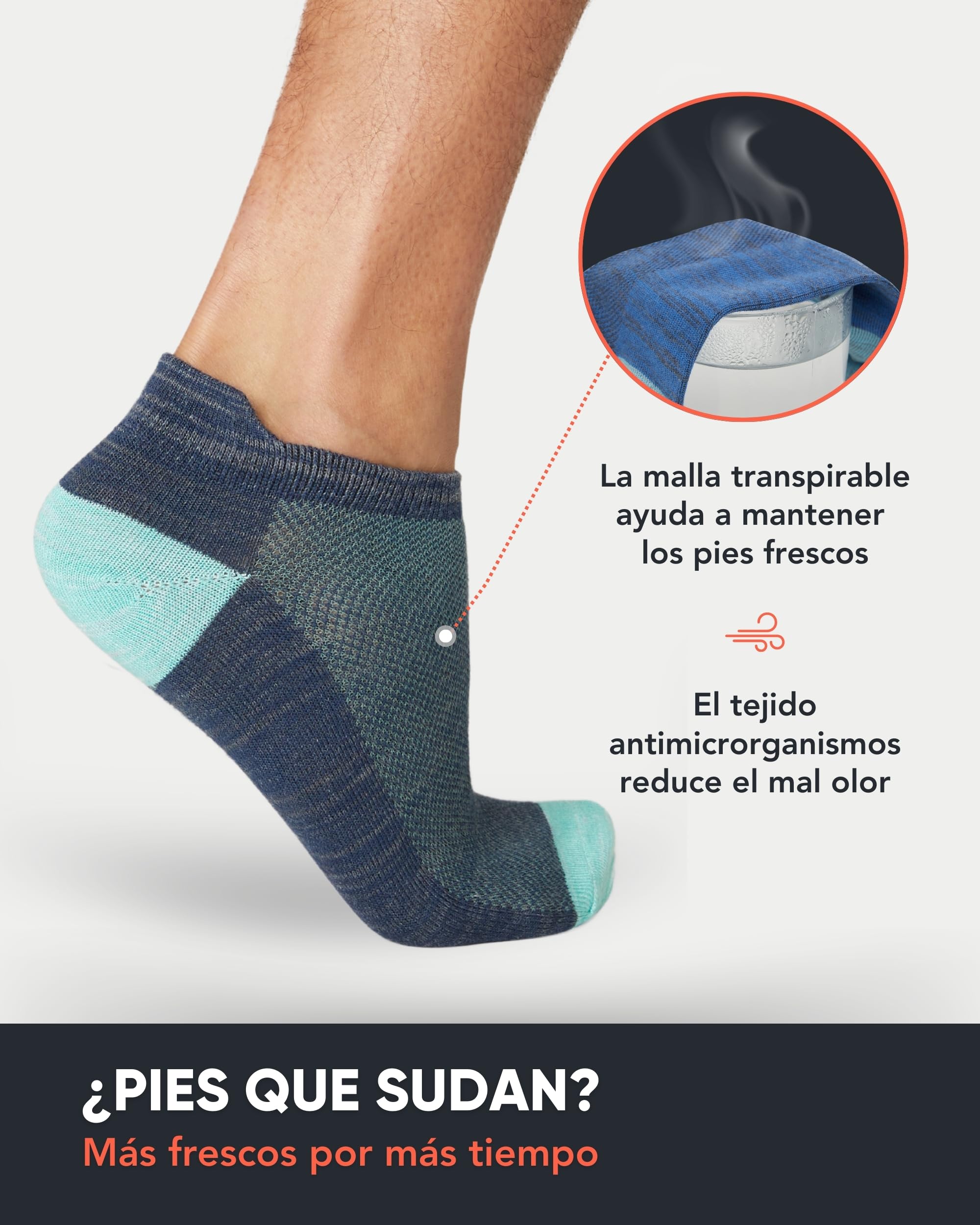 FM London Pack de 8 Calcetines Tobilleros de Hombre de Bambú suaves, Transpirables y Antiolor, Deportivos con Lengüeta Protectora en el Talón