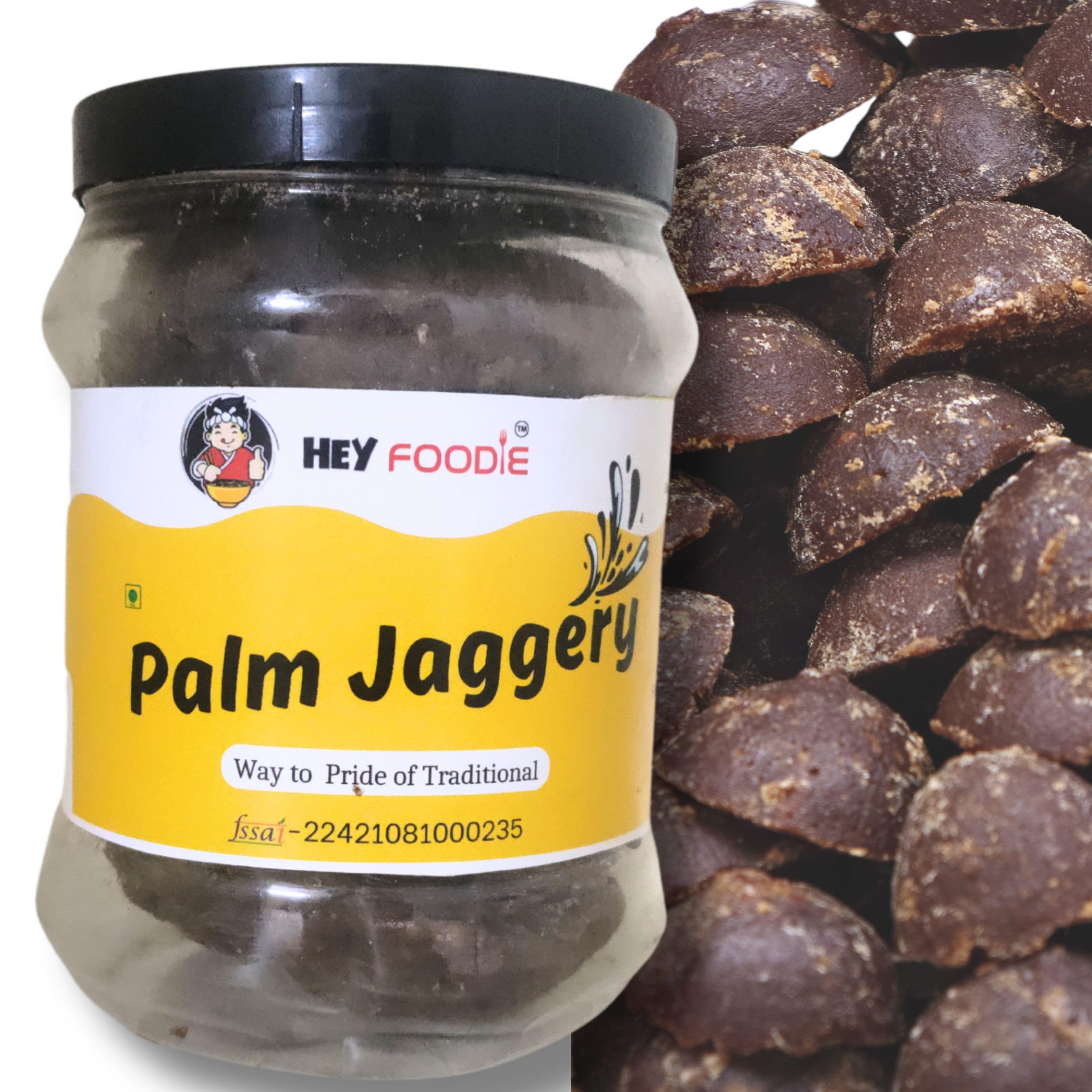 Hey Foodie Pride of Traditional 100% Organic Palm Jaggery/Karupatti/Ole Bella - Family Block Jaggery (1 kg) (B0DDKLSFW4) Amazon Price History, Amazon Price Tracker