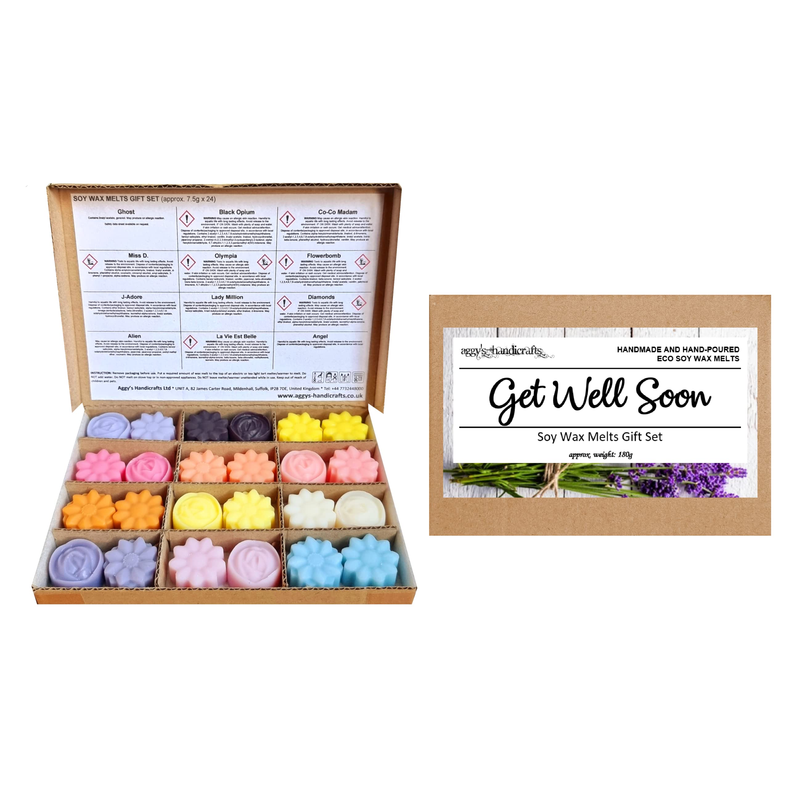 Get Well Soon Sample Soy Wax Melts Gift Box (Approx. 180g) / Alien, Angel, Black Opium, Co-Co Madam, La Vie Est Belle, Olympia and More โ image 1