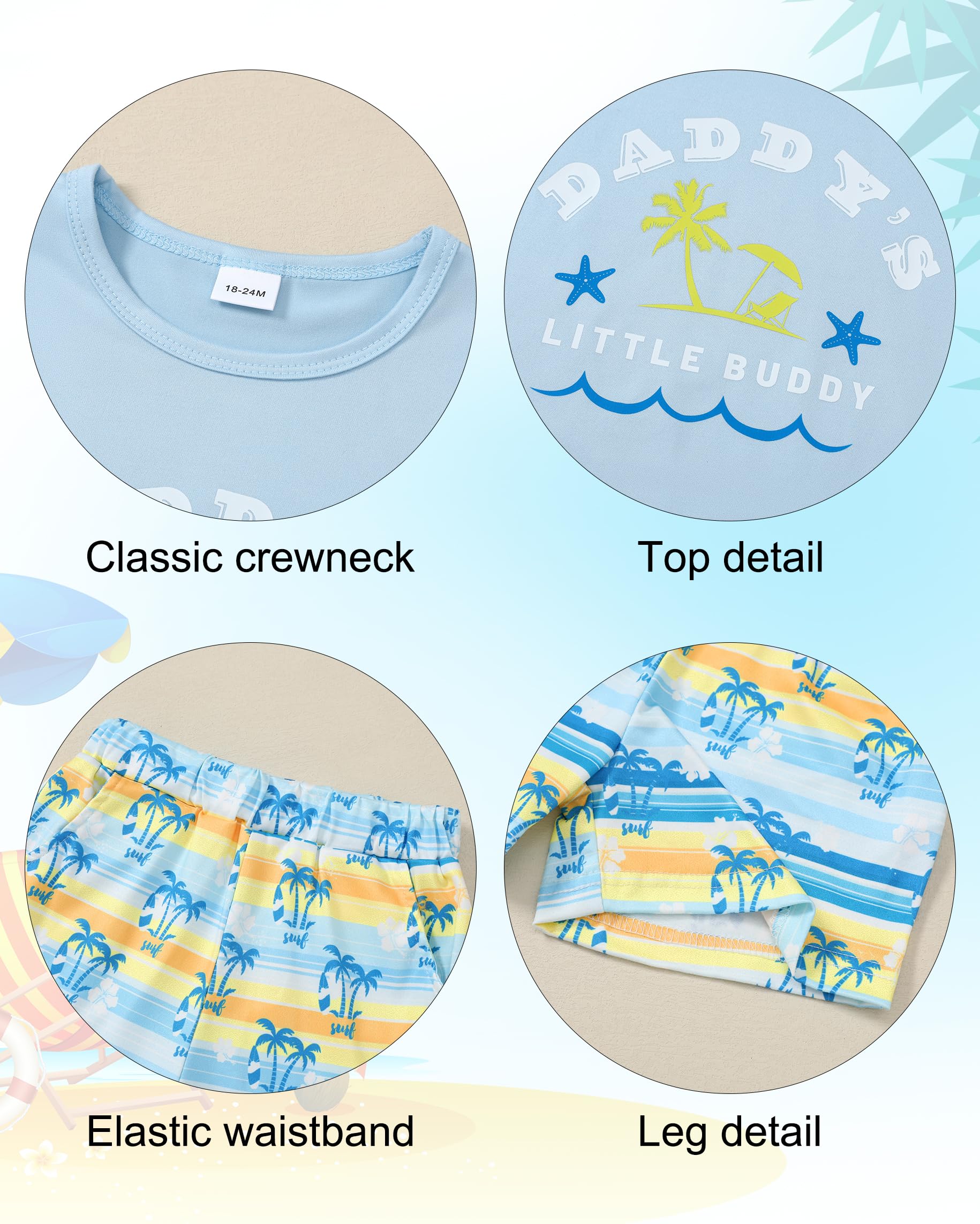 YUEMION Conjunto casual de verano para bebé de 1 a 5 años, camiseta de manga corta + pantalones cortos, 2 piezas