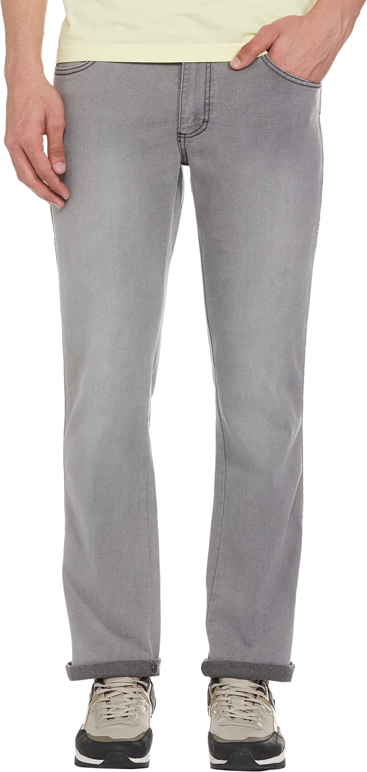 Wrangler Men's Regular Jeans (8905409343722_Grey_32)