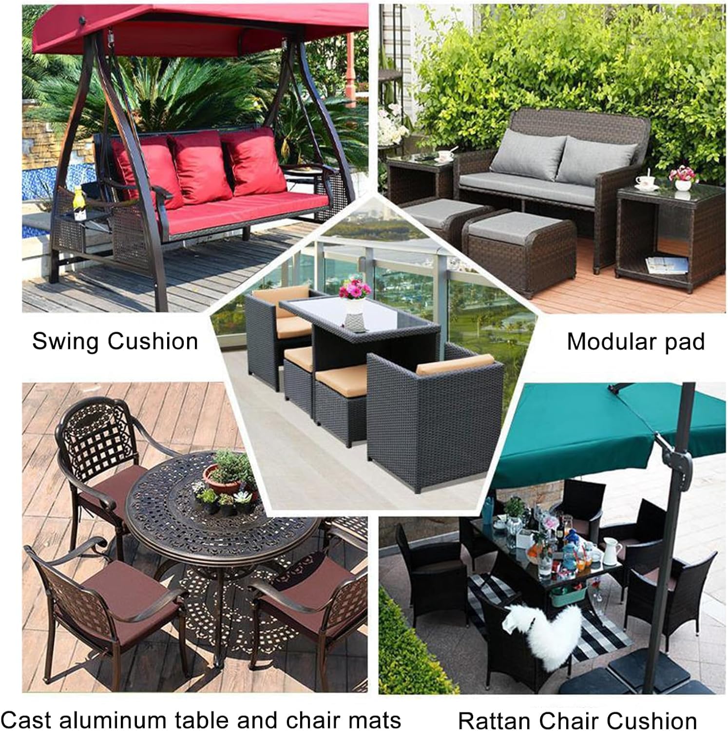 Custom Outdoor Bankkissen Ersatz - 3 cm dickes Sitzkissen für Garten, Terrasse, Innen- und Außenbereich, perfekt für Schaukelsitze und Fensterbänke