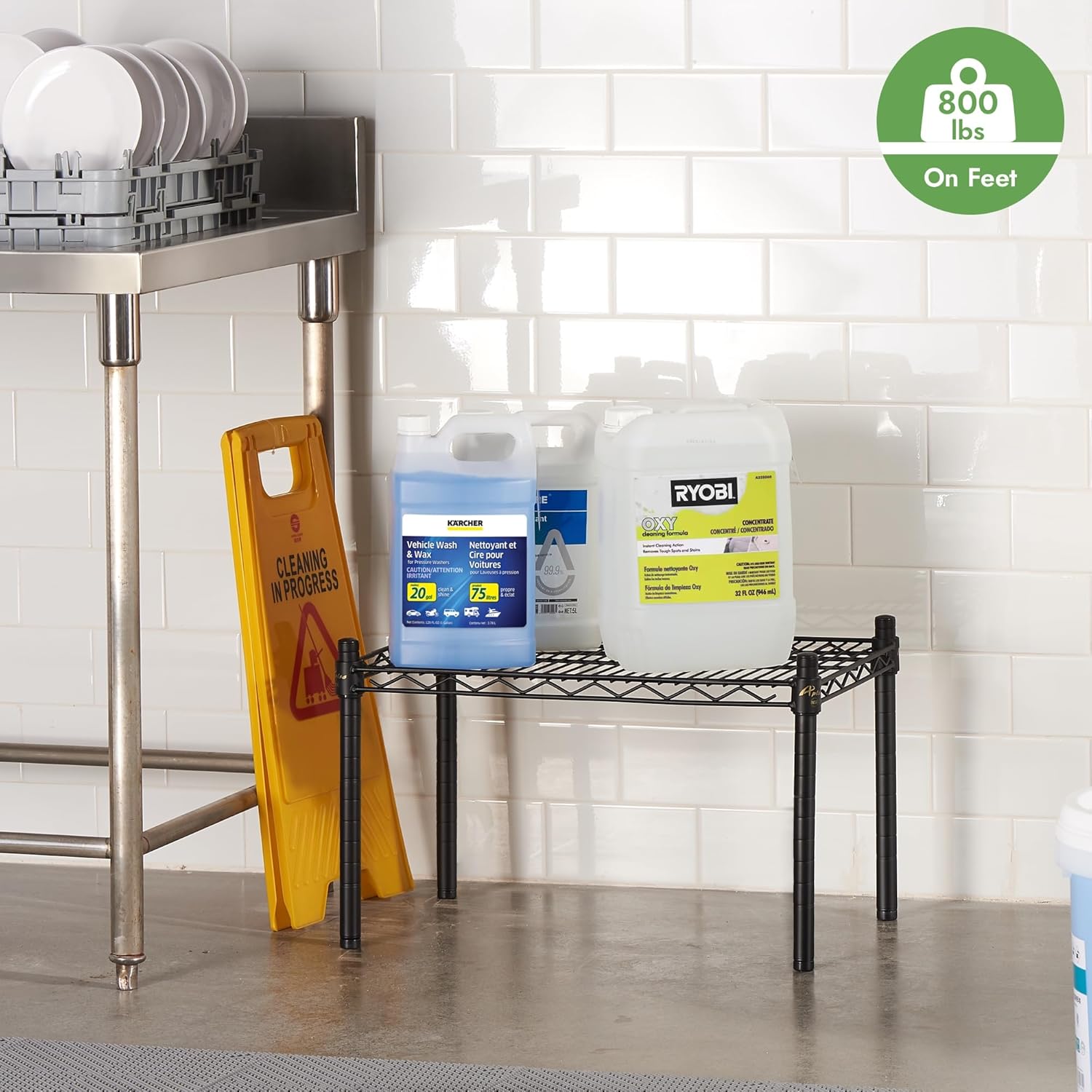 APLSS Dunnage Storage Rack with Wheels, 24"×36", NSF Certified, 600 lb Capacity