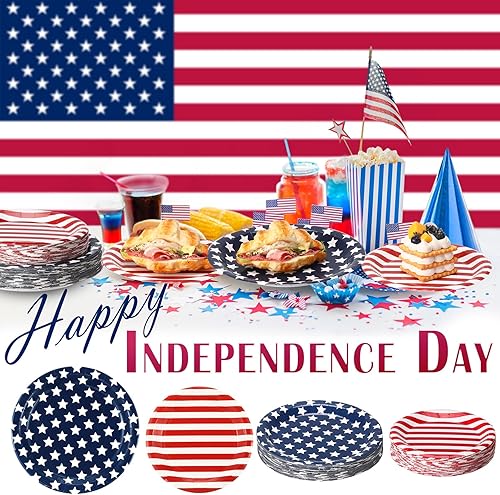 Miniatura 10 de Mumufy Paquete de 100 platos de papel de grano de madera clara, platos llanos de madera y platos de postre de fogata de campo, platos de fiesta de