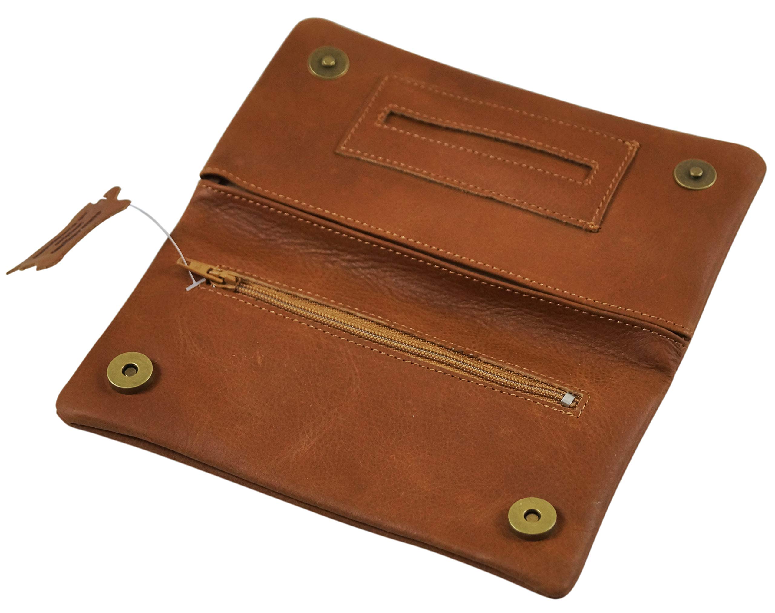 GERMANUS Die Geräumige Tabaktasche Corfuscus - Made in EU - Leder Tabakbeutel Drehertasche Drehtasche Tabaketui