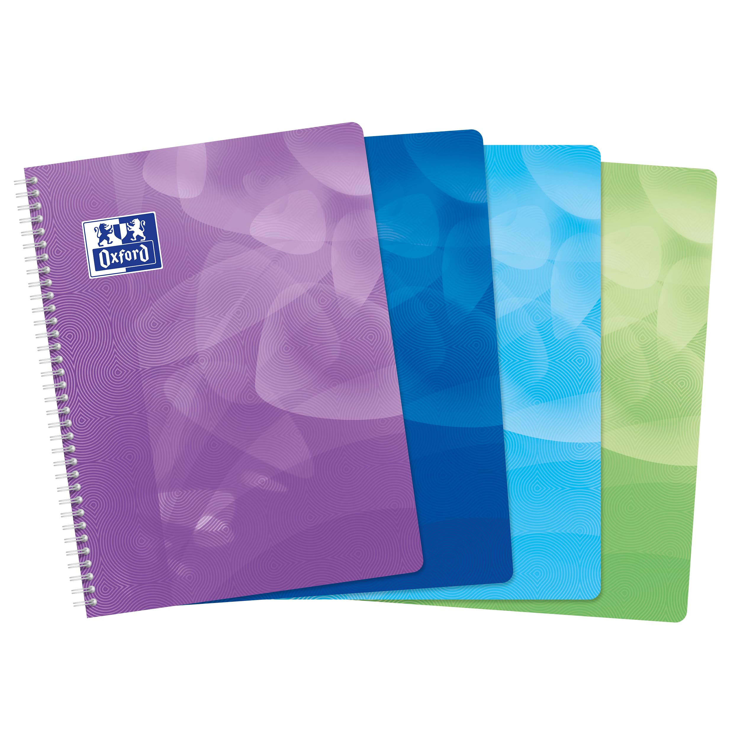 Oxford Lot de 5 cahiers avec couverture en polypropylène 100 pages grands carreaux seyès 24 x 32 cm Coloris Assortis Aléatoires