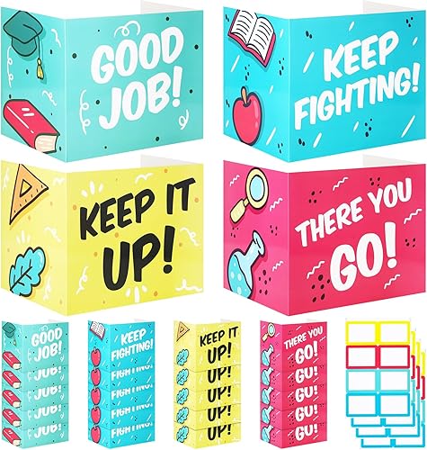 Crtiin 24 carpetas de privacidad para estudiantes, separadores de escritorio estándar para la escuela, cartón para prueba, protector para aula,