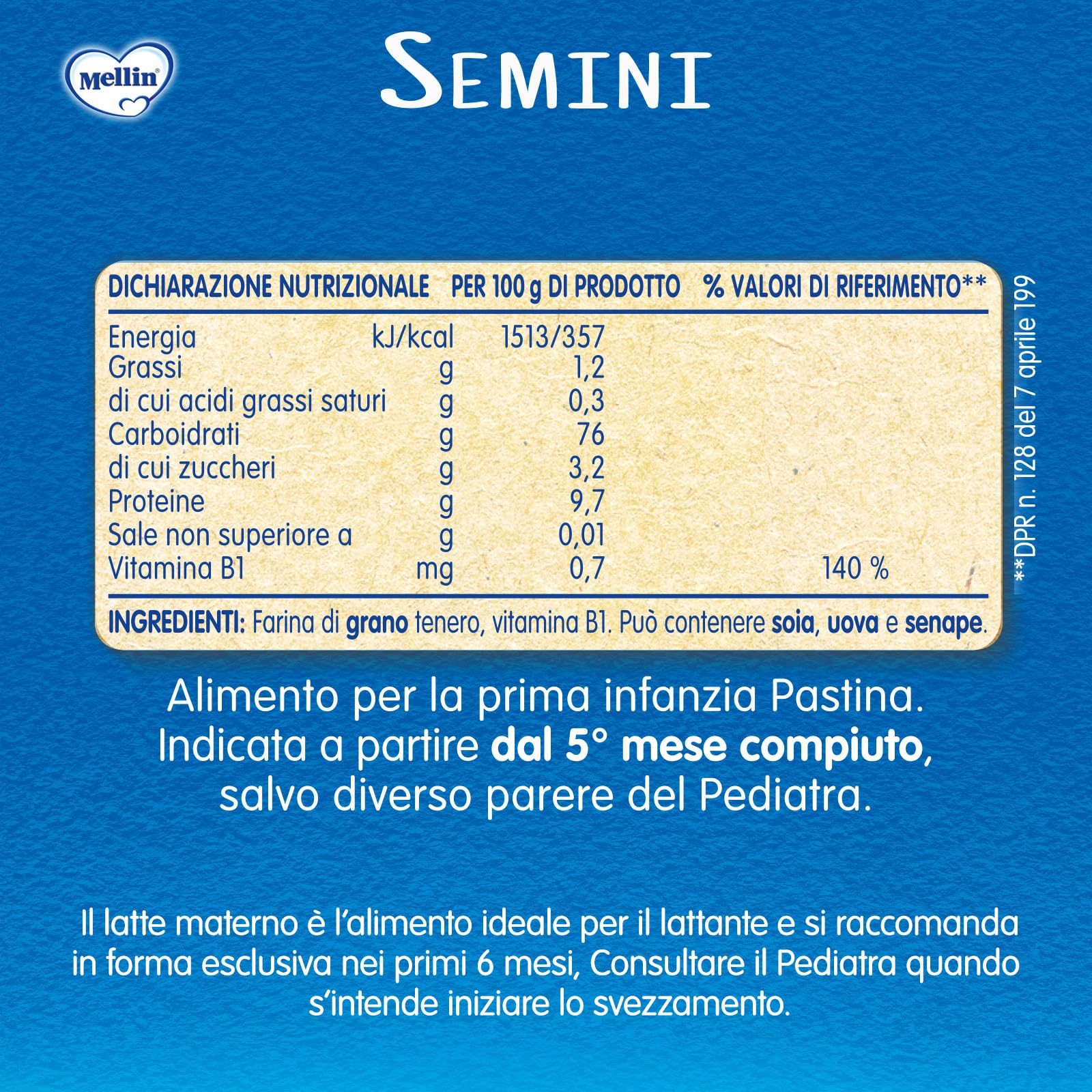 Mellin Semini 500 g, 100% Naturale - 5
