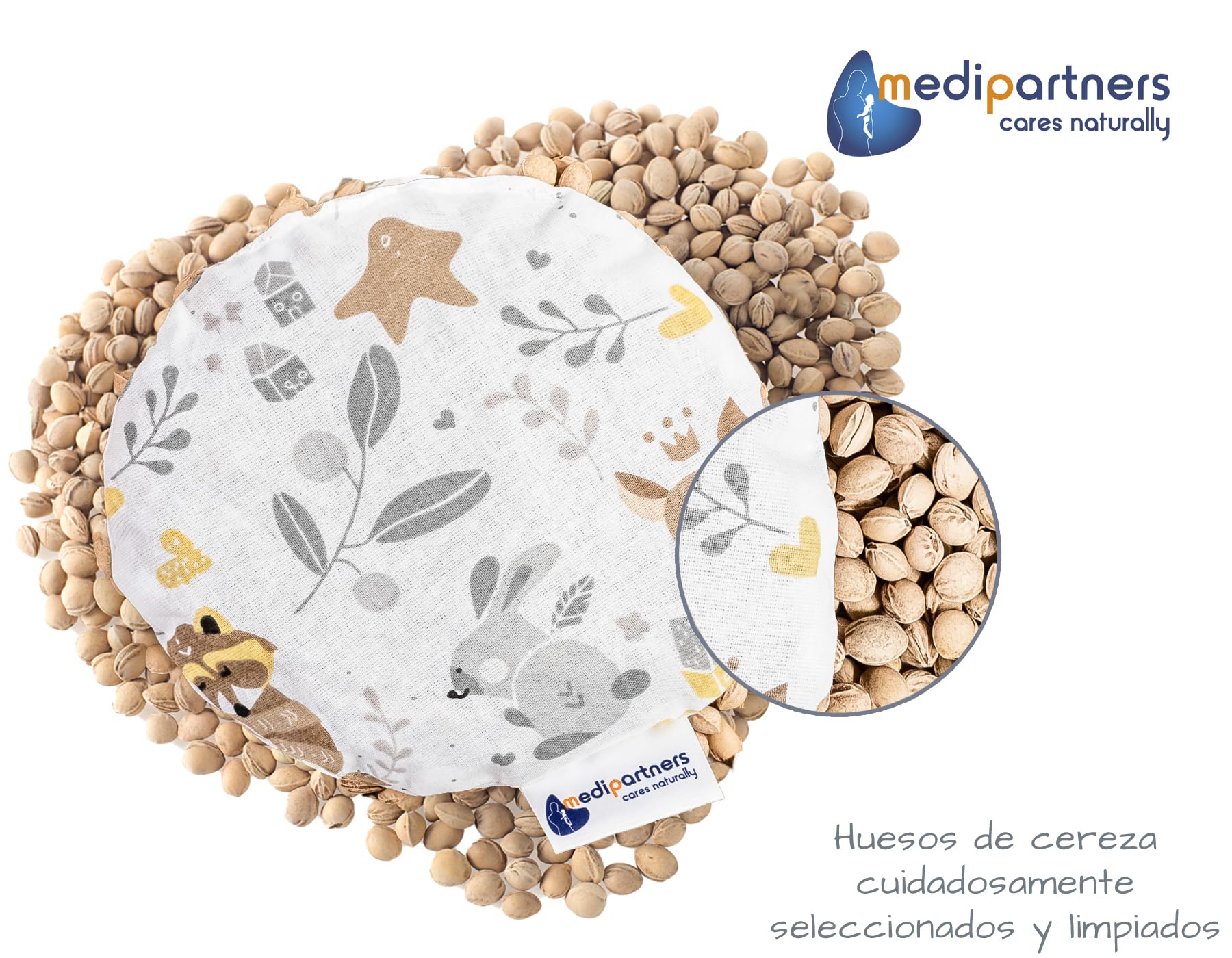 Medi Partners Saco de Semillas para Microondas 15cm Cojin 180g 100% Algodón Saquitos bolsa Semillas calor Microondas Almohadillas Saco Termico (Ciervo)