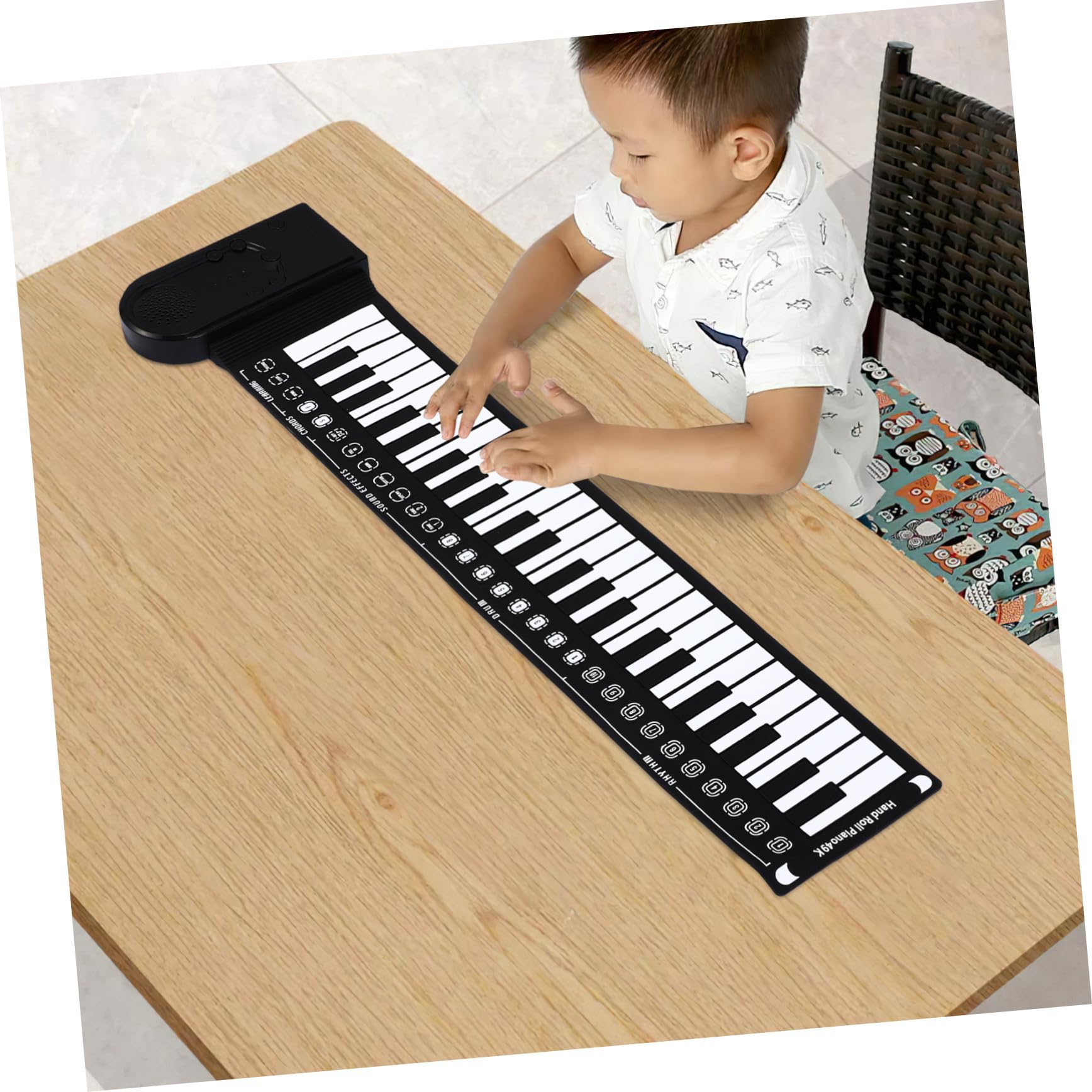 Tastiera Pianoforte Portatile a 49 Tasti Arrotolabile Funzione di Registrazione, Pianoforte Elettronico Pieghevole Altoparlante, Strumento Musicale per Principianti e Amatori