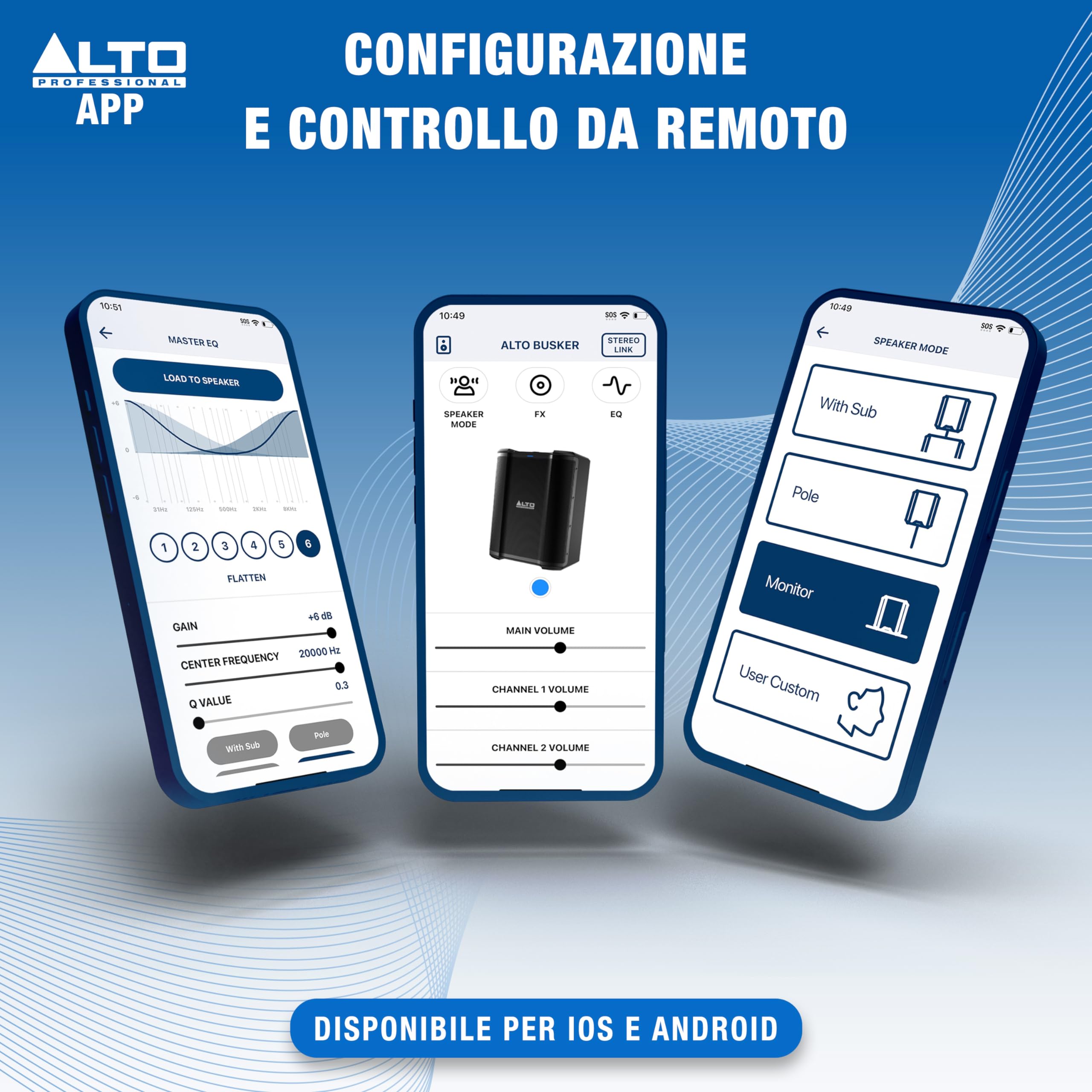 ALTO Busker Cassa Amplificata Portatile da 200W con Batteria Ricaricabile, Bluetooth, Mixer a 3 canali, Effetti Alesis, Controllo via App e Carica USB