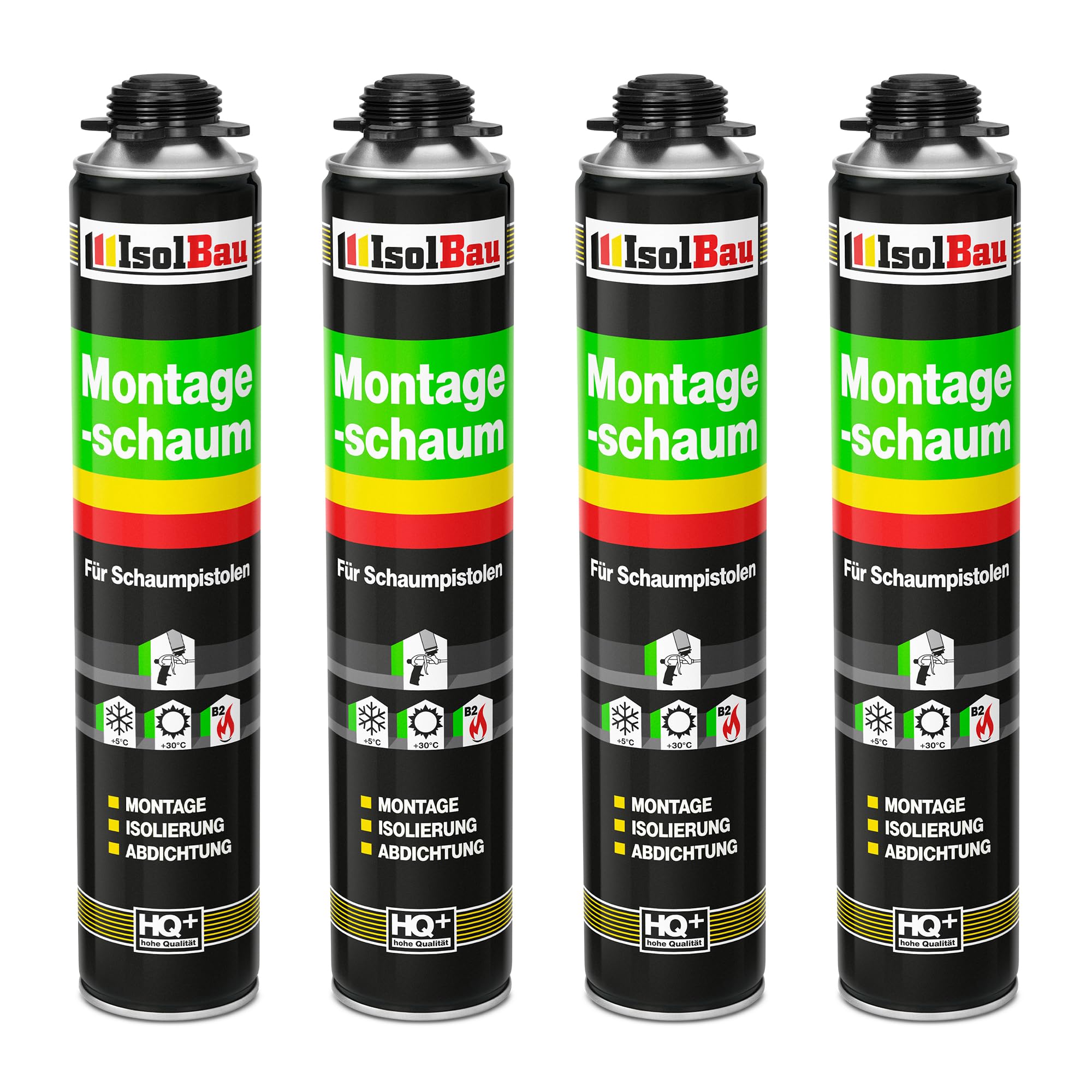 Mousse polyuréthane expansive étanche Isolbau 4x750 ml intérieur extérieur