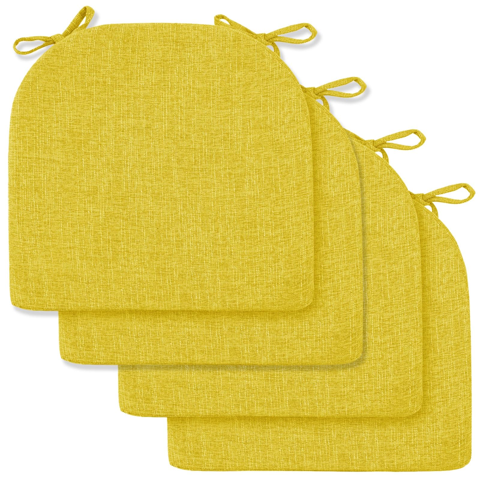 Antypoślizgowa nakładka na krzesło U-S zestaw 2/4/6-40 x 40 / 45 x 45 / 50 x 50 cm podkładki na krzesła z wiązaniami do ogrodu, jadalni, krzesła biurowego - stół i cukiernicza