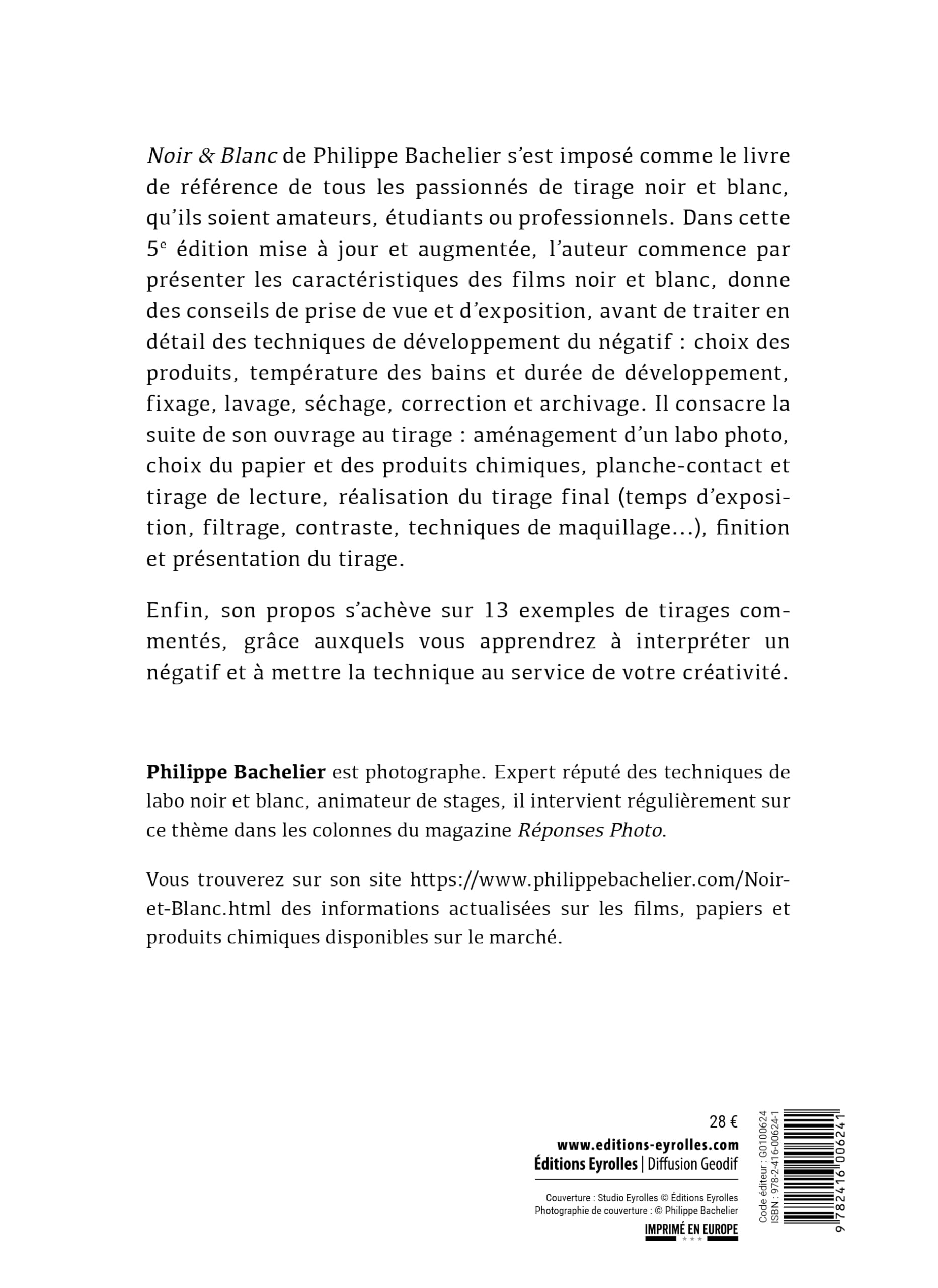 Noir et blanc, de la prise de vue au tirage