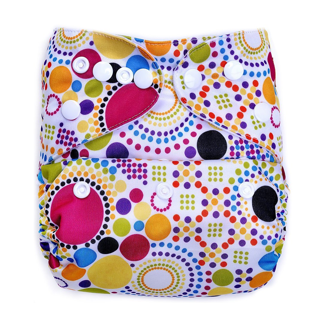 Bumberry Cloth Diaper Cover With 1 Natural Bamboo Insert Perfect For Babies Between 6-36 months, 7 to 15 Kgs, Retro Print (Adjustable, Washable & Reusable Diaper Cover With 1 Soaker)-image-43