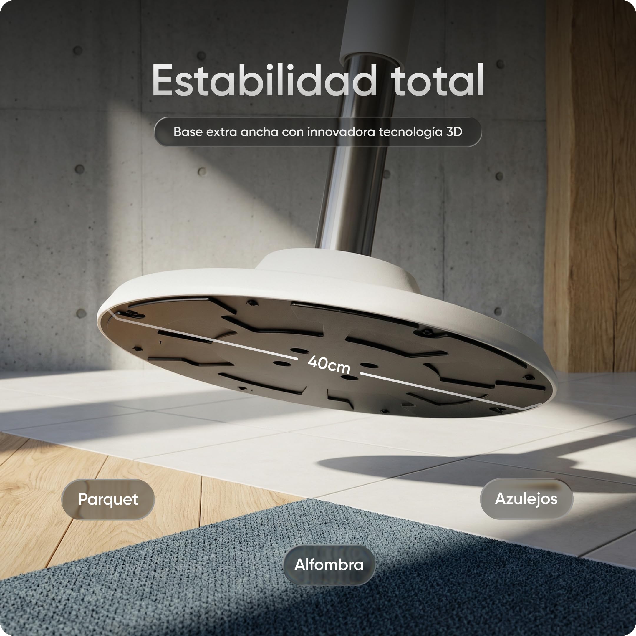 Motion - Taburete ergonómico para Oficina y Suelo, Ajustable en Altura, con Base y Asiento Extra Grande, para prevenir Dolores en la Espalda y el Cuello (Blanco)