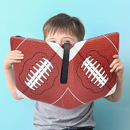 Miniatura 6 de Elcoho Carpeta de tarjetas de fútbol con 900 bolsillos para tarjetas intercambiables con fundas para álbumes de tarjetas con 3 anillos en D para