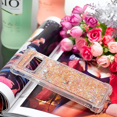 Miniatura 6 de Funda compatible con Galaxy S10, funda transparente líquida con purpurina flotante de arena movediza a prueba de golpes, funda protectora de