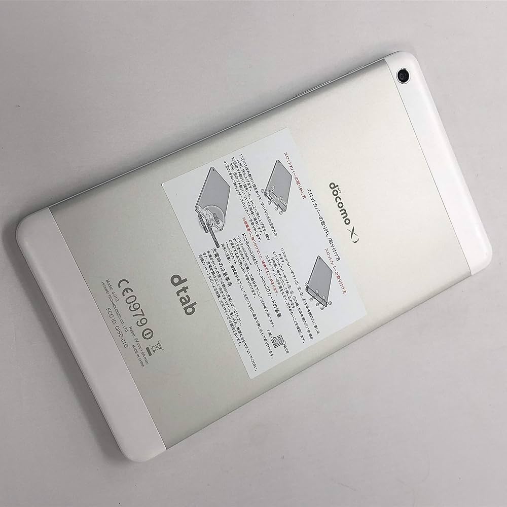 Huawei docomo dtab d-01G シルバー docomo d-01G dtab Silver Tablet White Rom : Amazon.in: Electronics