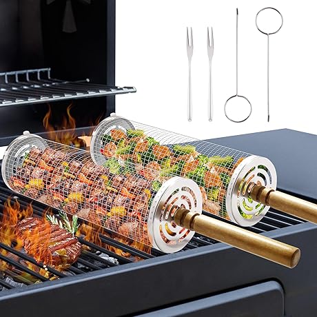 Outdoor Rolling Grill Baskets
