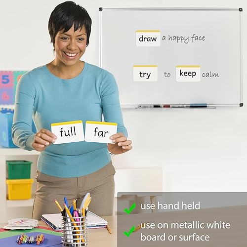 Miniatura 7 de Tarjetas magnéticas de palabras de jardín de infantes  52 tarjetas grandes resistentes para alfabetización de lectores principiantes, educación en