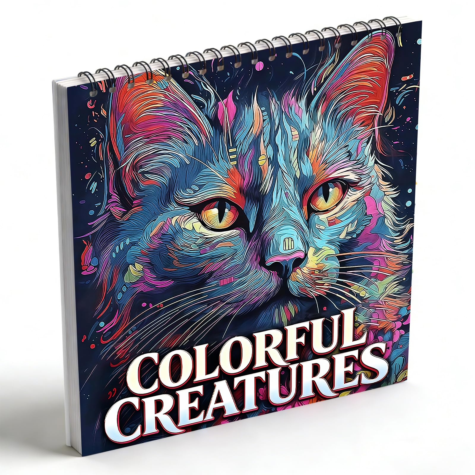 Adult Animal Colouring Book with 46 Colouring Pages Wildlife Bird Butterfly Designs Relaxing Mindfulness Art for Women Stress Relief Thick Paper Spiral Bound