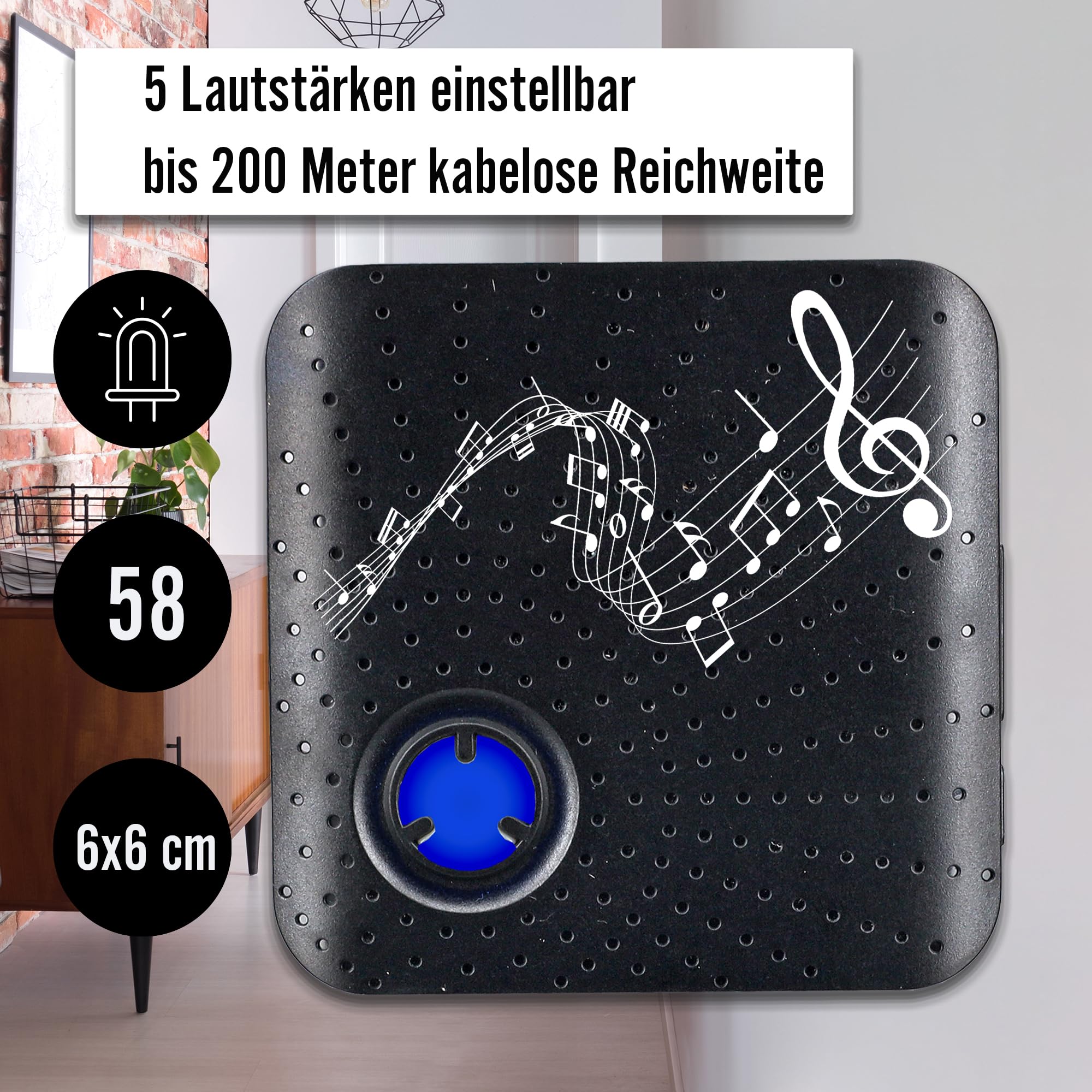 SUPRA Gongsignal Weiterleitung Funk Erweiterung Set Türklingel und Gong Weiterleitung 1 Funkkonverter + 1 Steckdosen Empfänger für bestehende Klingelanlagen (Einbausender 3-24V AC/DC)