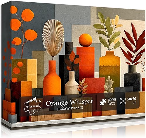 Miniatura 9 de PICKFORU - Rompecabezas de flores azules para adultos de 1000 piezas, rompecabezas de susurro índigo elegante, rompecabezas de jarrón floral de